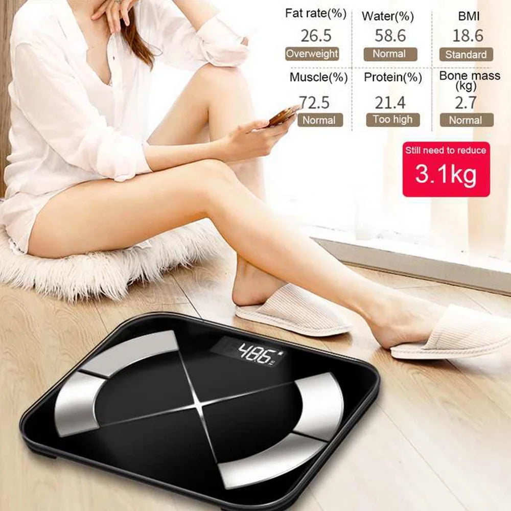 Meidong - Smart Body Fat Scale with BMI and Body Composition Analysis - Health Monitoring with Smartphone App